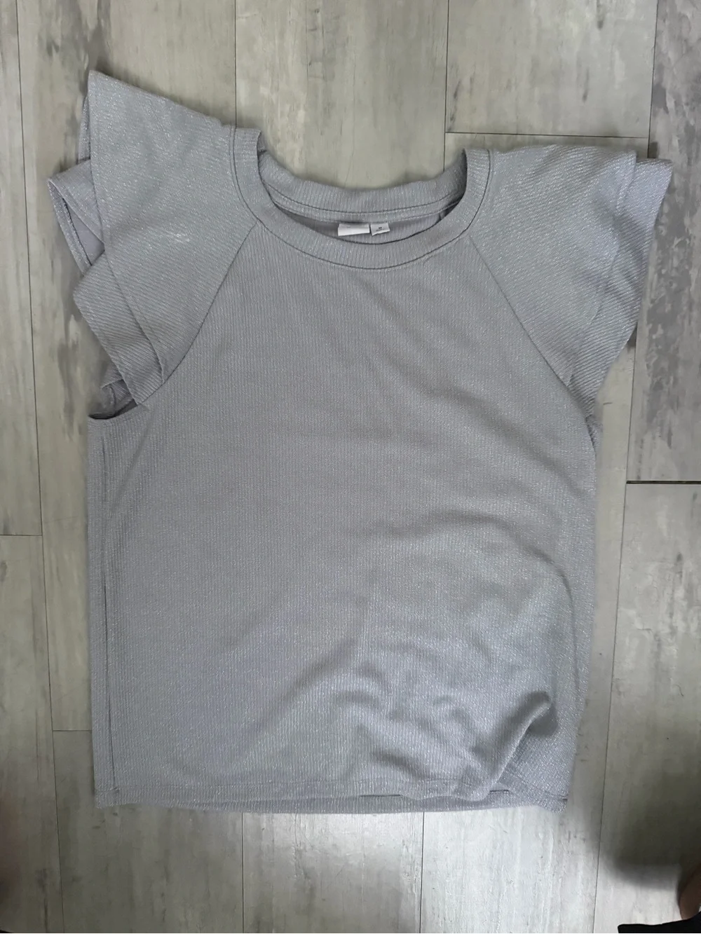 GAP Silver-Gray Flutter Sleeve Tee